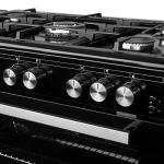 ElectriQ 90cm Gas Range Cooker - Black