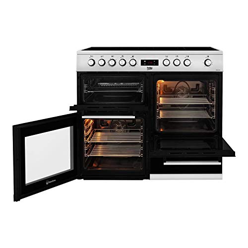 Beko Stainless Steel Double Oven Range Cooker 100cm