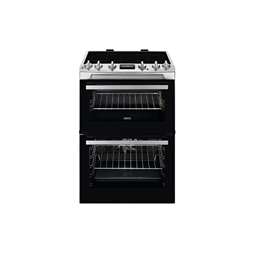 Zanussi 60cm Double Oven Electric Cooker - Stainless Steel