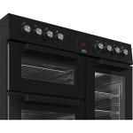 Beko 90cm electric range cooker, black ceramic hob