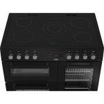Beko 90cm electric range cooker, black ceramic hob
