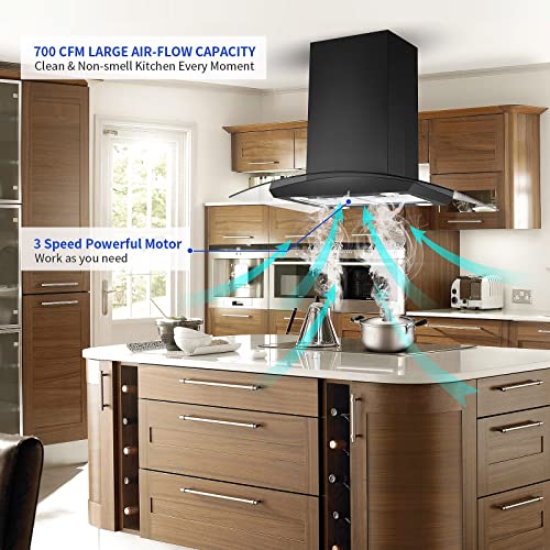 30" Island Range Hood with 700CFM