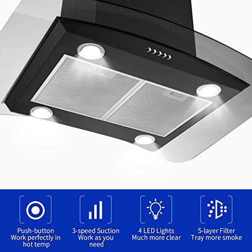 30" Island Range Hood with 700CFM