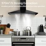Ciarra 90cm Black Chimney Range Hood