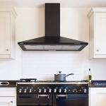 Ciarra 90cm Black Chimney Range Hood