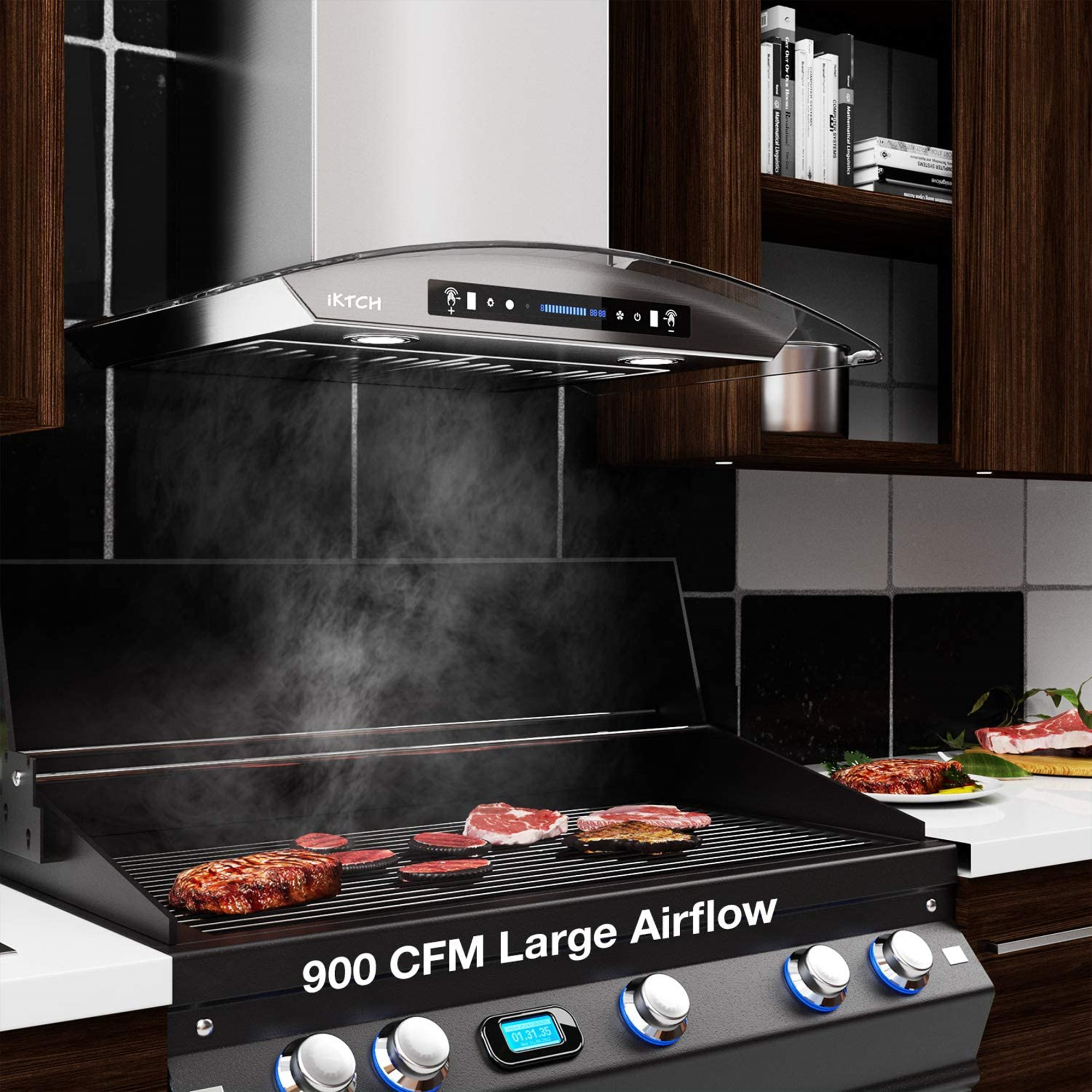 36" Wall Mount Range Hood with Gesture Control