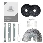 Ciarra 90cm Black Chimney Range Hood