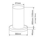 60cm Island Cooker Hood - Stainless Steel