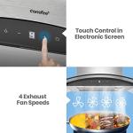 Stainless Steel 60cm Range Hood with LED Light