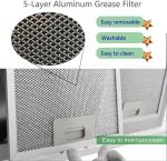 36" Island Range Hood with 3 Speed Fan