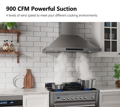 36 Inch Wall Mount Range Hood with Gesture Control