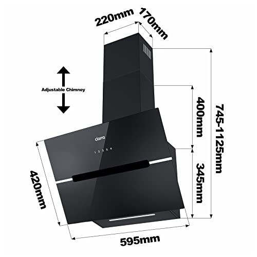Ciarra 60cm WiFi Touch Control Cooker Hood