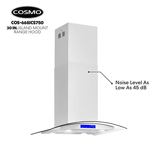 Island Mount Range Hood with Soft Touch Controls