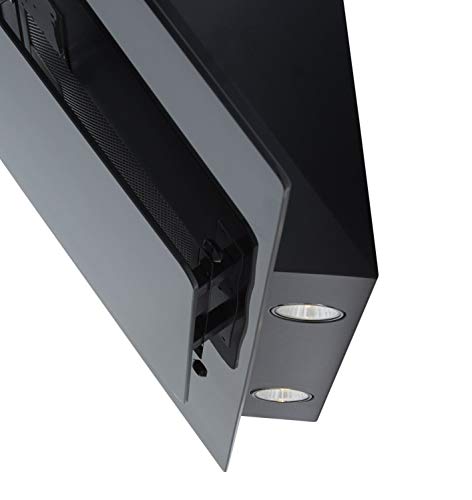 SIA AGE61BL 60cm Black Glass Cooker Hood