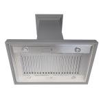 36" Gray Island Mount Range Hood with 760 CFM