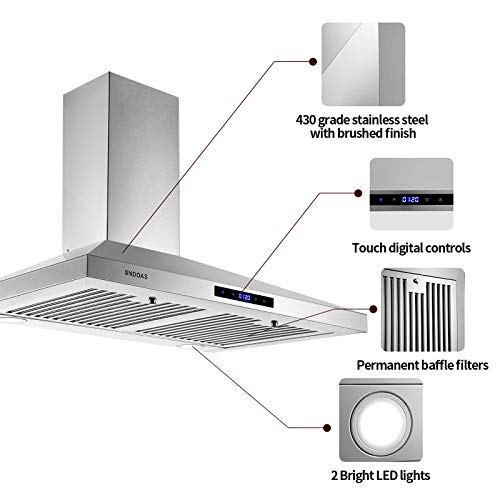 30" Stainless Steel Range Hood with Touch Control