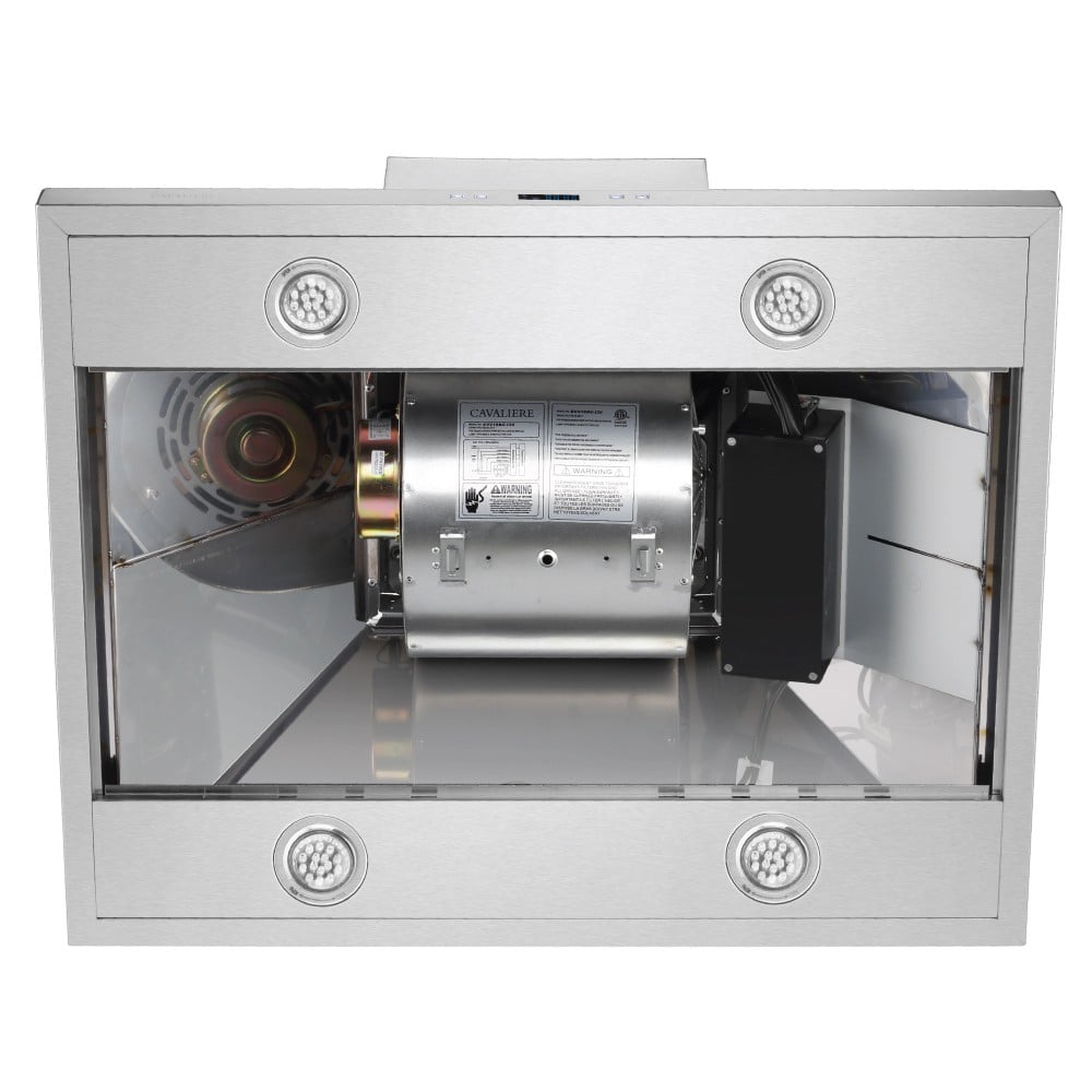 Cavaliere Island Range Hood in Brushed Stainless Steel