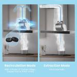 Stainless steel wall-mounted range hood with LED lights