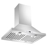Cavaliere Island Range Hood in Brushed Stainless Steel