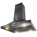 Black Stainless Steel Island Range Hood – 30in