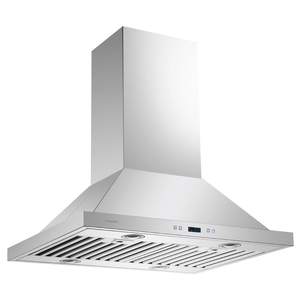 Cavaliere Island Range Hood in Brushed Stainless Steel