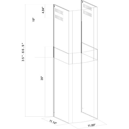 Stainless Steel Chimney Extension for Range Hood