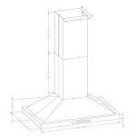 Black Stainless Steel Island Range Hood – 30in