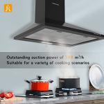 Black Chimney Cooker Hood with Carbon Filter
