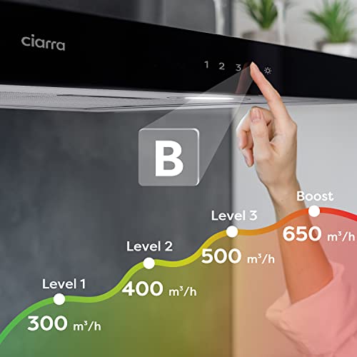 CIARRA 90cm Touch Control Cooker Hood