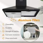 Black Chimney Cooker Hood with Carbon Filter