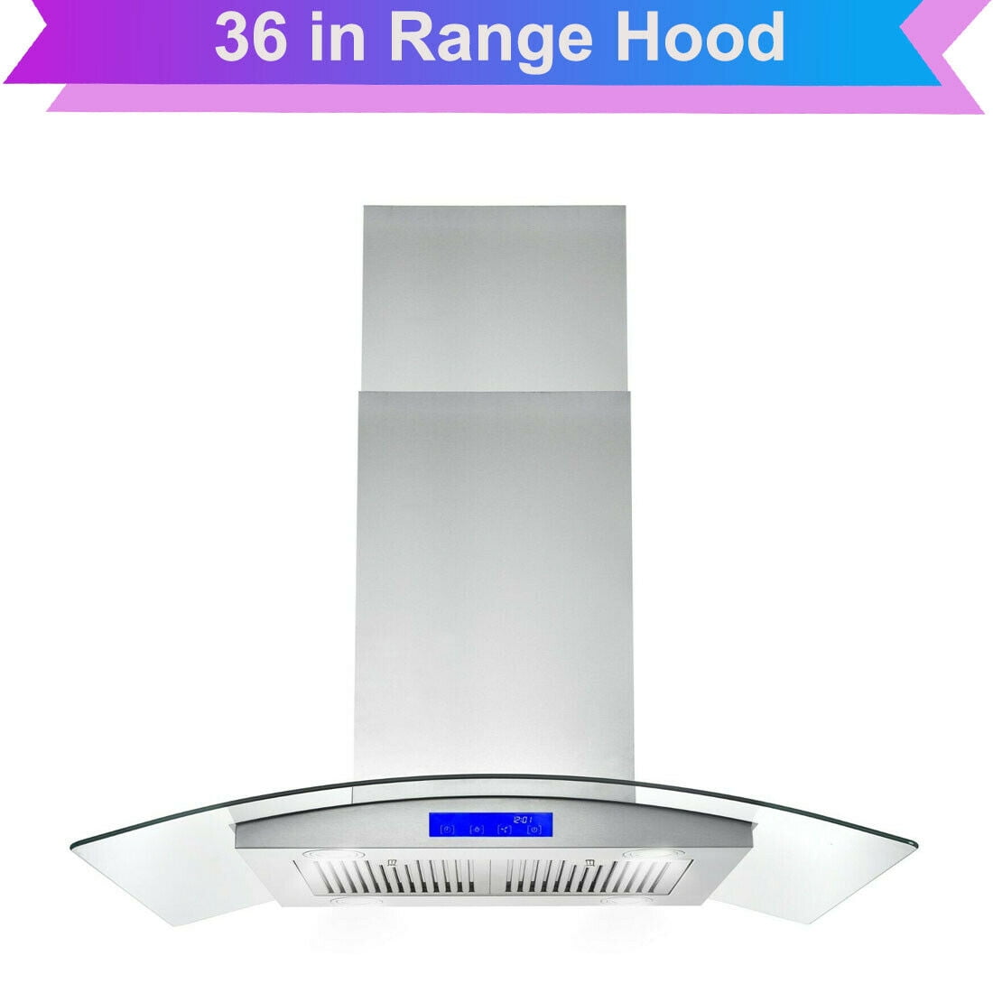 36" Island Range Hood with Touch Control