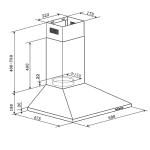 Baridi 60cm Cooker Hood with Carbon Filters