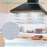 2-Pack Aluminum Mesh Range Hood Filter Replacement