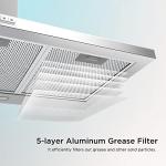 90cm Chimney Cooker Hood with LED and Filters