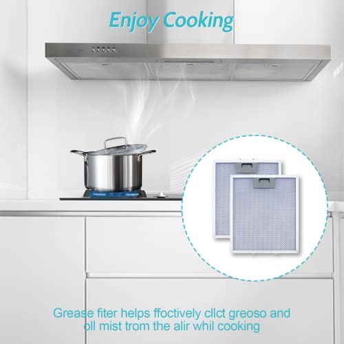 2-Pack Aluminum Mesh Range Hood Filter Replacement