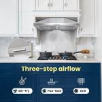 60cm Stainless Steel Chimney Cooker Hood with LED