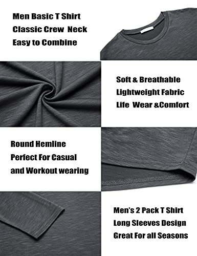 Hipster Tee for Big & Tall Men - Black/Grey