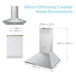 60cm Stainless Steel Chimney Cooker Hood with LED