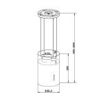 Black Island Cooker Hood Extractor Fan - Cookology