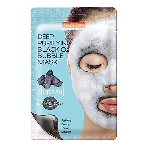 10-Pack Charcoal Bubble Face Sheet Mask for Illuminating Skin