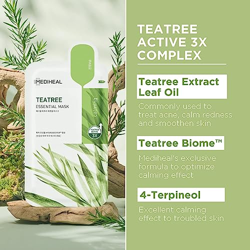 MediHeal Tea Tree Essential Facial Masks - Pack of 10