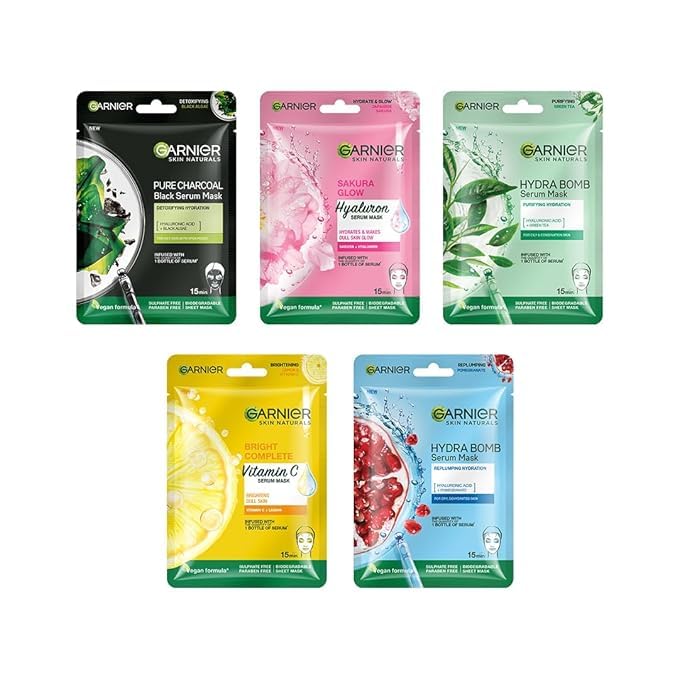 Garnier Skin Naturals Face Serum Mask Set