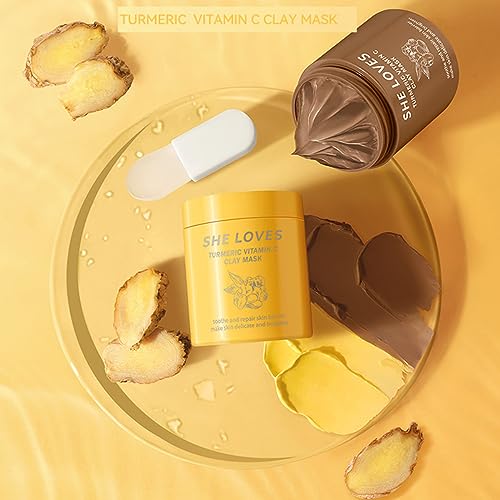 Two-Tone Turmeric Kaolin Mud Mask Set