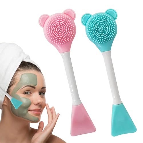 Double-Ended Silicone Face Mask Brush Set
