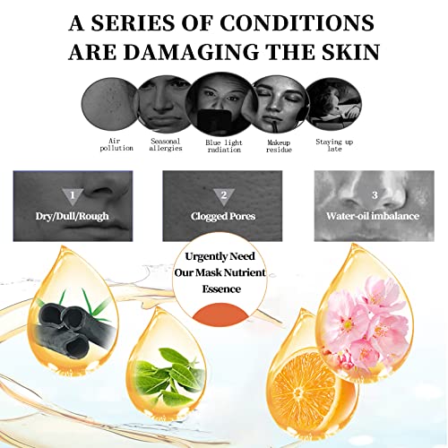 8-Pack Natural Plant Extract Sheet Masks for All Skin