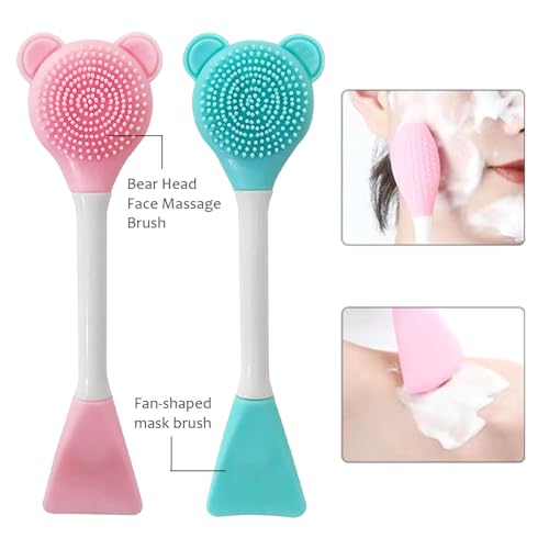 Double-Ended Silicone Face Mask Brush Set