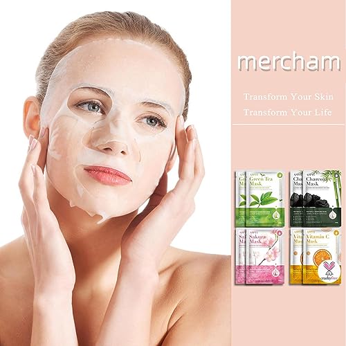 8-Pack Natural Plant Extract Sheet Masks for All Skin