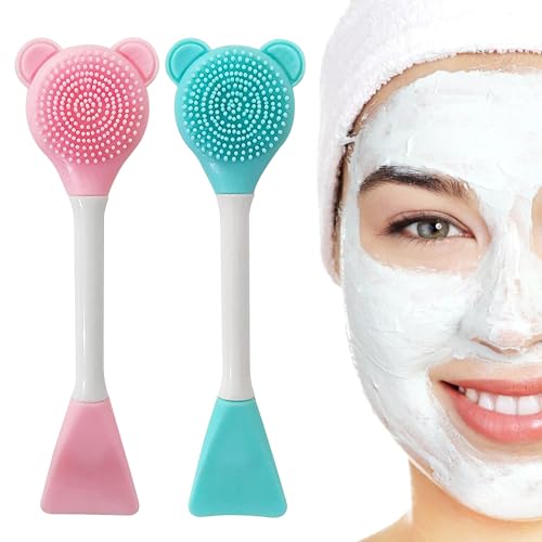 Double-Ended Silicone Face Mask Brush Set
