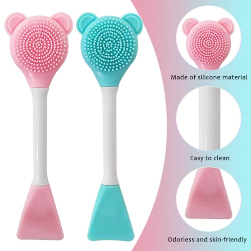 Double-Ended Silicone Face Mask Brush Set