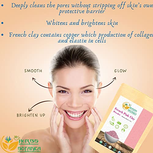 Herbs Botanica French Pink Rose Clay Mask Powder
